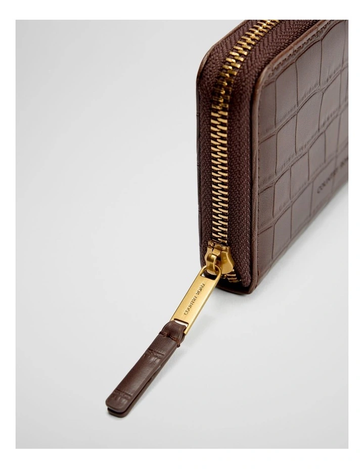 Zip Around Wallet in Chocolate image 3