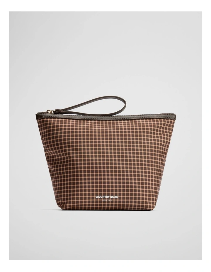 Branded Tri Cosmetic Case in Cinnamon image 1