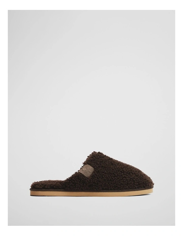 Australian Made Teddy Shearling Slip-on in Espresso image 1
