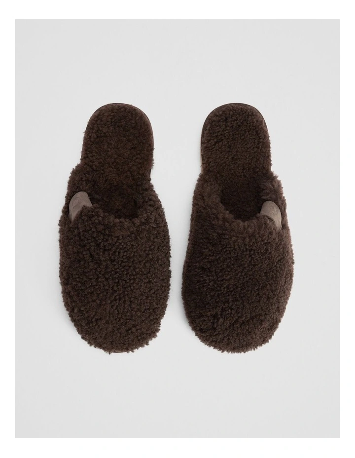 Australian Made Teddy Shearling Slip-on in Espresso image 3