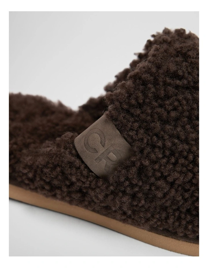 Australian Made Teddy Shearling Slip-on in Espresso image 4