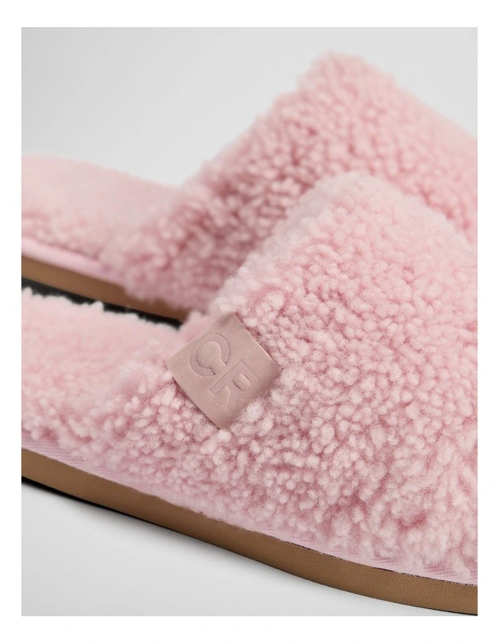 Australian Made Teddy Shearling Slip-on in Ice Pink image 3