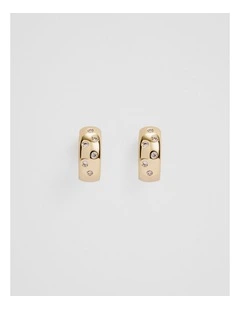 Mara Crystal Hoop Earring in Gold