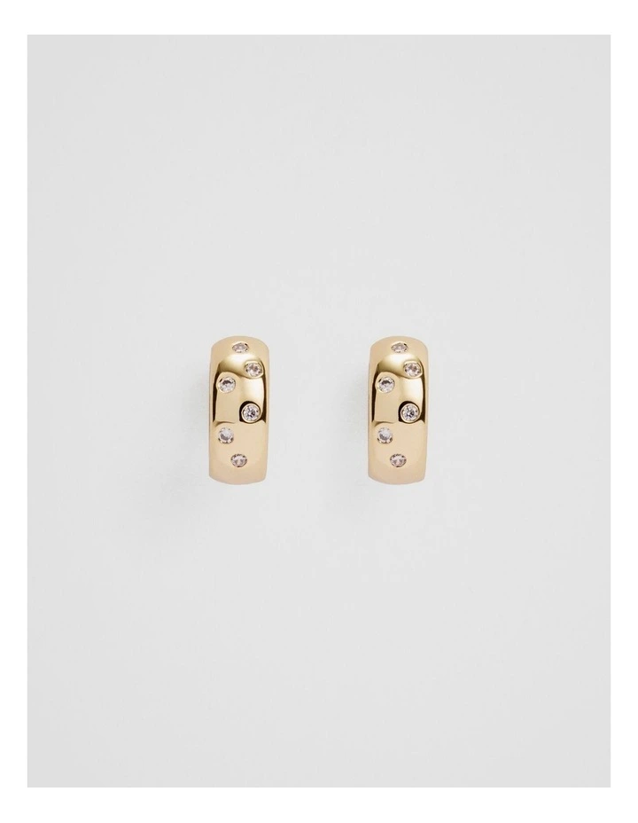 Mara Crystal Hoop Earring in Gold image 1