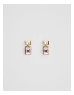 Kaila Drop Stud Earring in Soft Pink