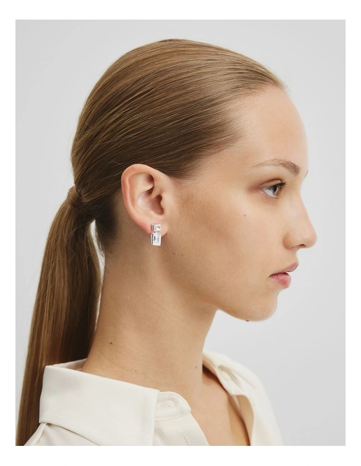 Kaila Drop Stud Earring in Silver image 2