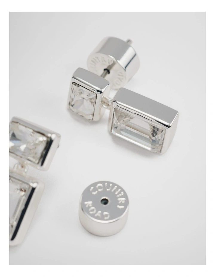 Kaila Drop Stud Earring in Silver image 3