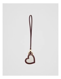 Heart Bag Charm in Chocolate