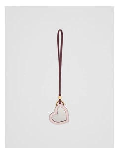 Heart Bag Charm in Floss Pink