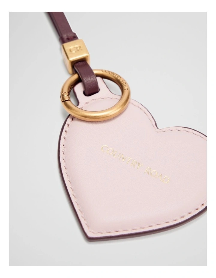 Heart Bag Charm in Floss Pink image 2