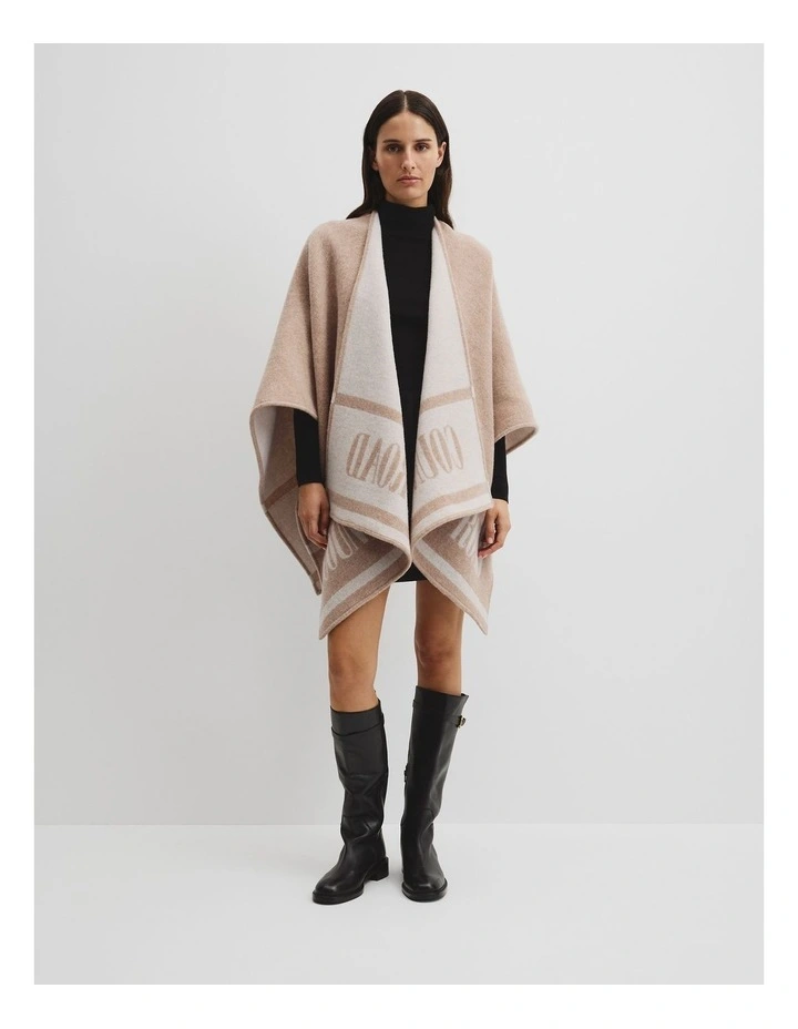 Heritage Shawl in Camel image 2