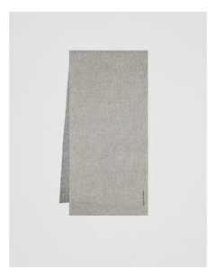 Wool Wide Scarf in Grey Marle