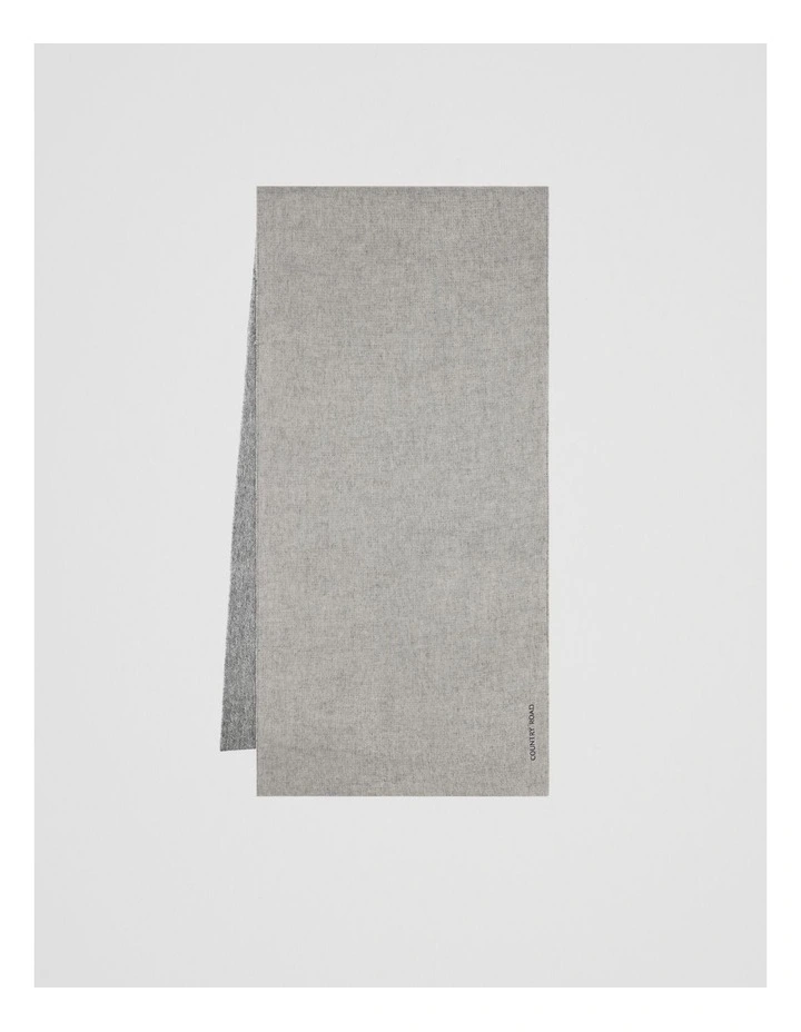 Wool Wide Scarf in Grey Marle image 1