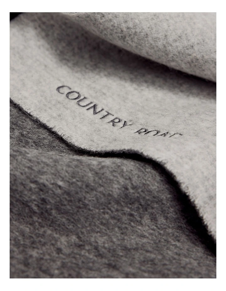 Wool Wide Scarf in Grey Marle image 3