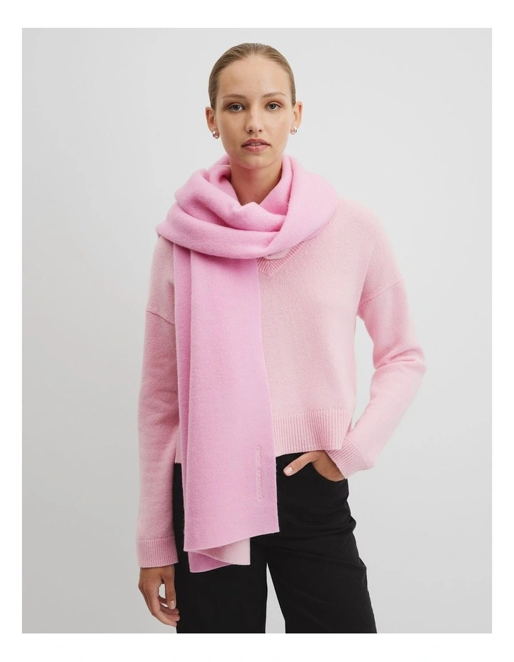 Wool Wide Scarf in Orchid Pink image 3