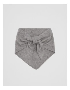 Brushed Triangle Scarf in Grey Marle