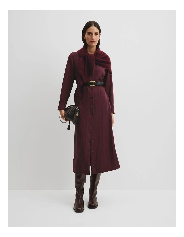 Brushed Triangle Scarf in Mulberry image 2