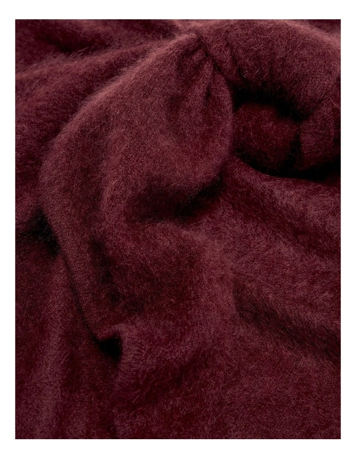 Brushed Triangle Scarf in Mulberry image 3