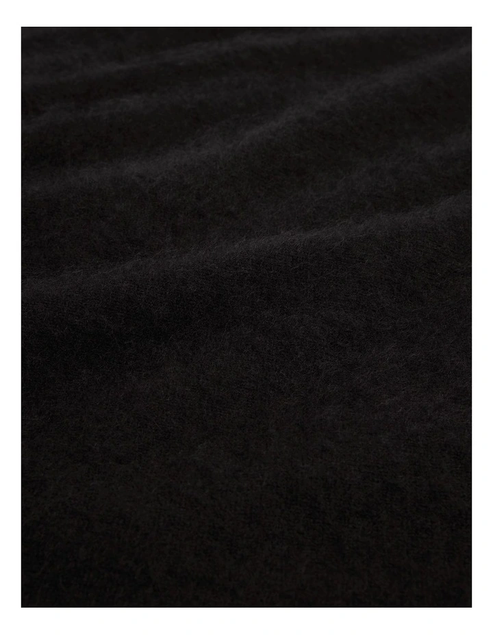Brushed Poncho in Black image 3
