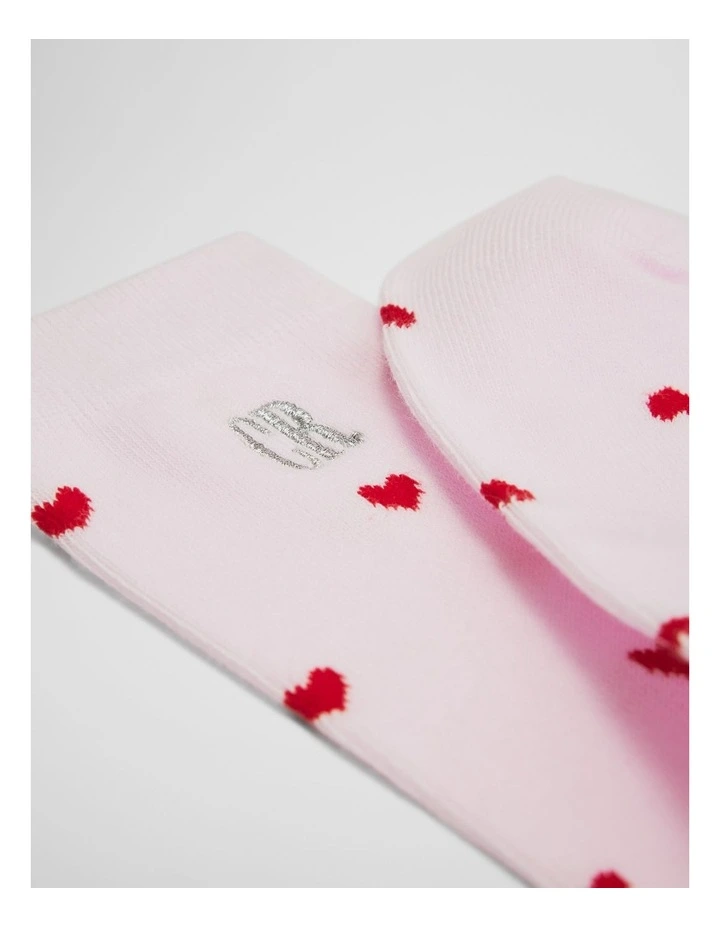 Country Road Heart Sock in Ruby Red image 2