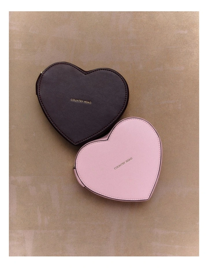 Large Heart Jewellery Case in Floss Pink image 2