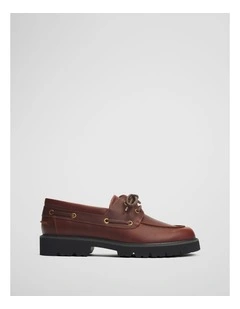 Haddie Boat Shoes in Tan
