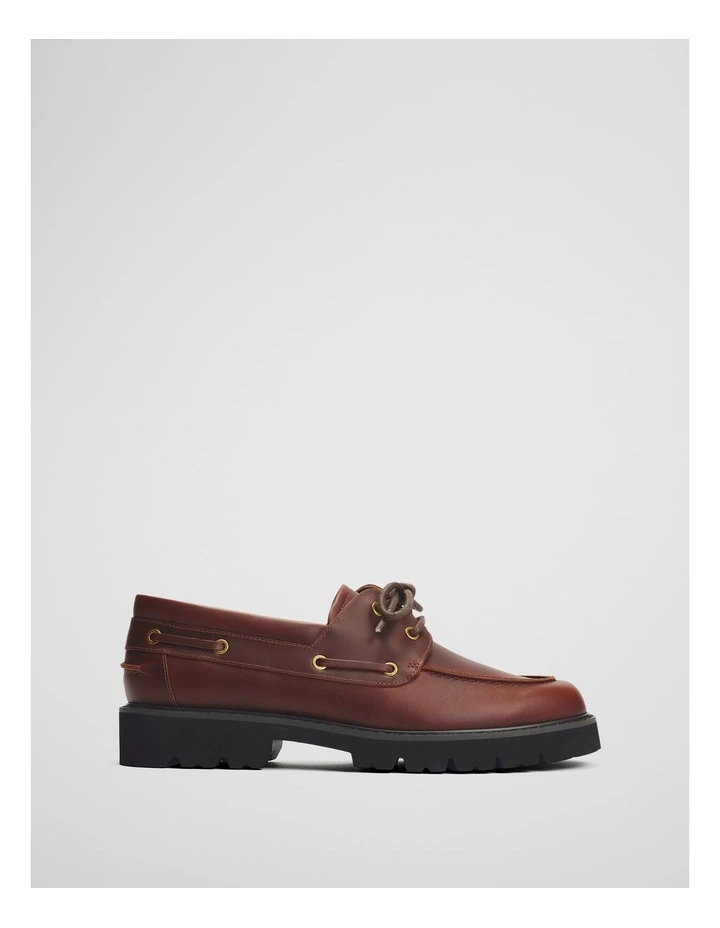 Haddie Boat Shoes in Tan image 1