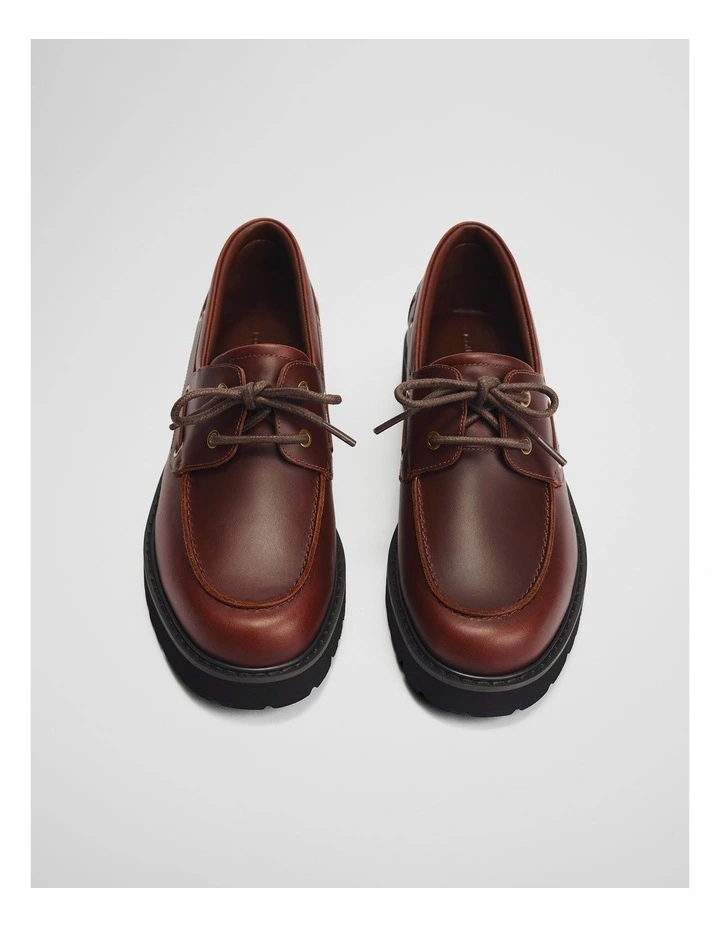 Haddie Boat Shoes in Tan image 3