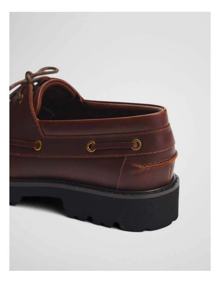 Haddie Boat Shoes in Tan image 4