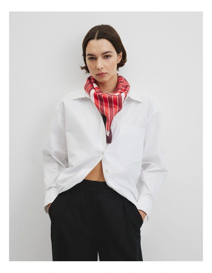 Silk Print Scarf in Amber Rouge image 2