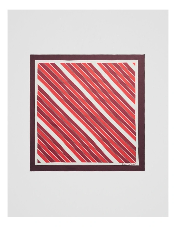 Silk Print Scarf in Amber Rouge image 3