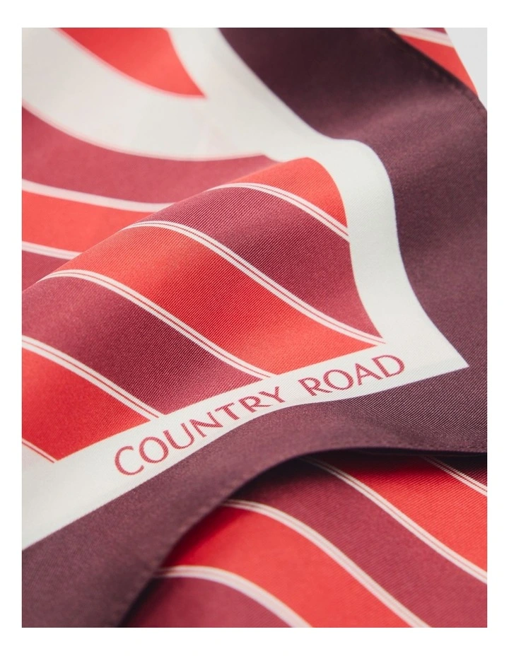 Silk Print Scarf in Amber Rouge image 4
