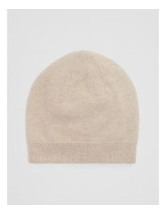 Cashmere Beanie in Sandshell Marle