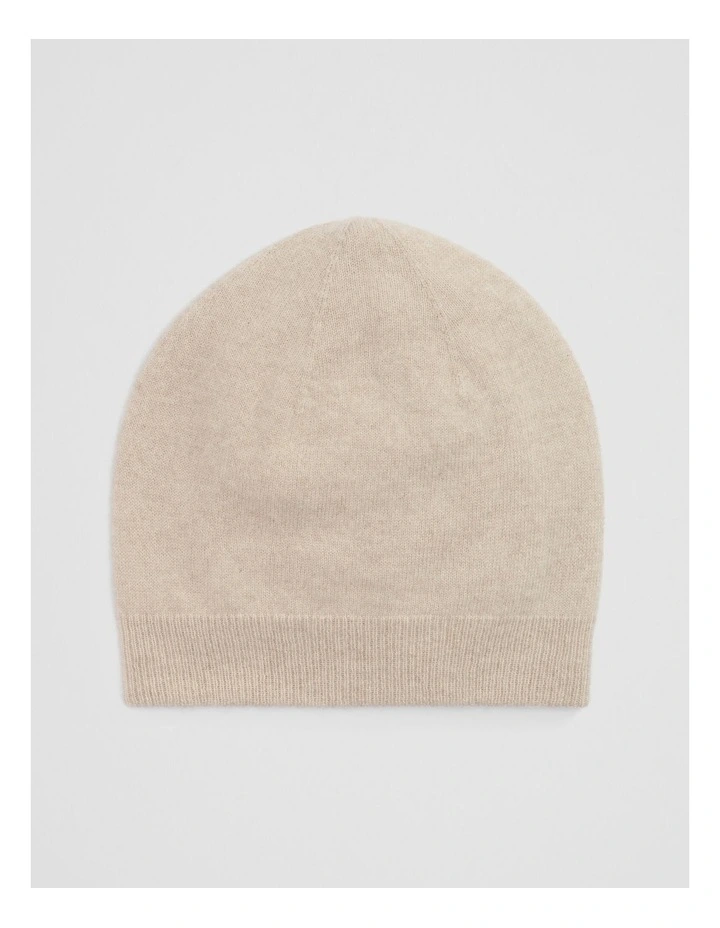 Cashmere Beanie in Sandshell Marle image 1