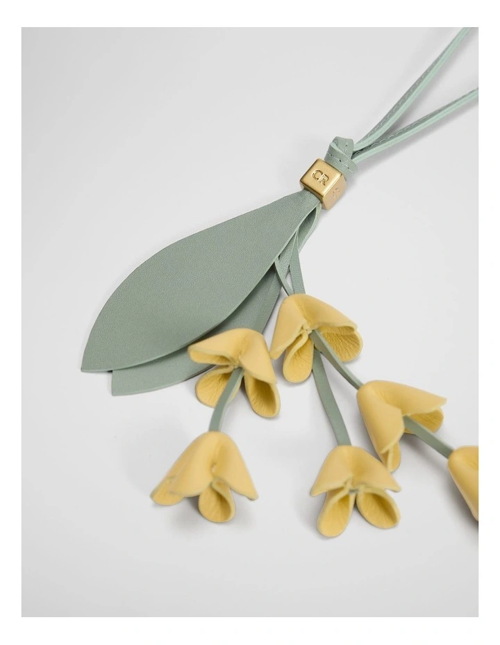 Gumflower Leather Charm in Eucalyptus image 3