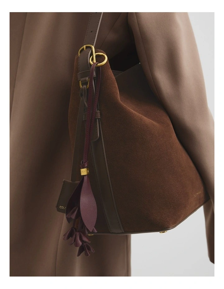 Gumflower Leather Charm in Bordeaux image 2