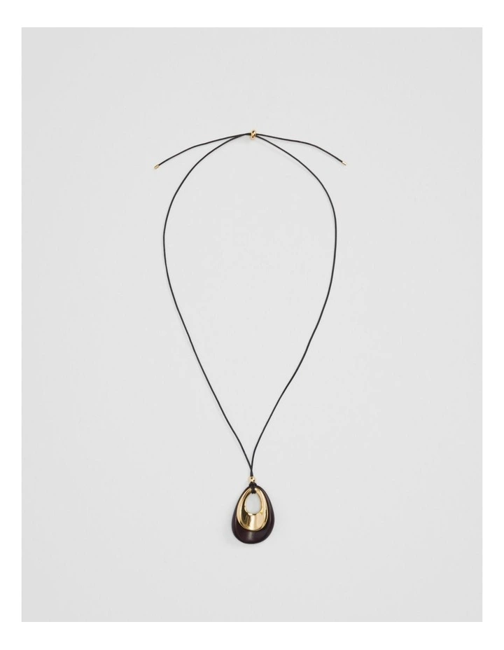 Pia Pendant Necklace in Chocolate image 1