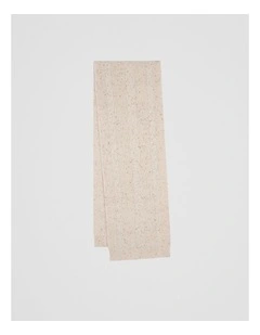 Cable Scarf in Snow Marle