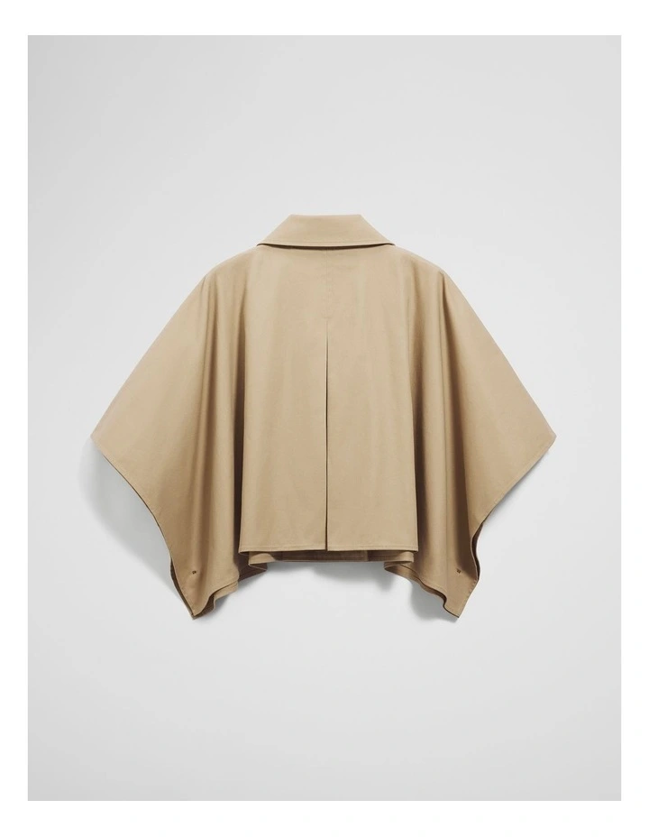 Button Through Cape in Stone image 4