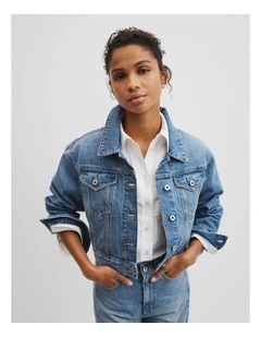 Classic Denim Jacket in Aged Mid Wash