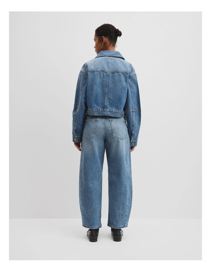 Classic Denim Jacket in Aged Mid Wash image 4