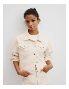 Classic Denim Jacket in Ecru