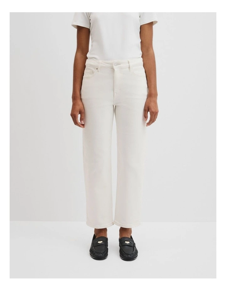 Classic Straight Jean in White image 2