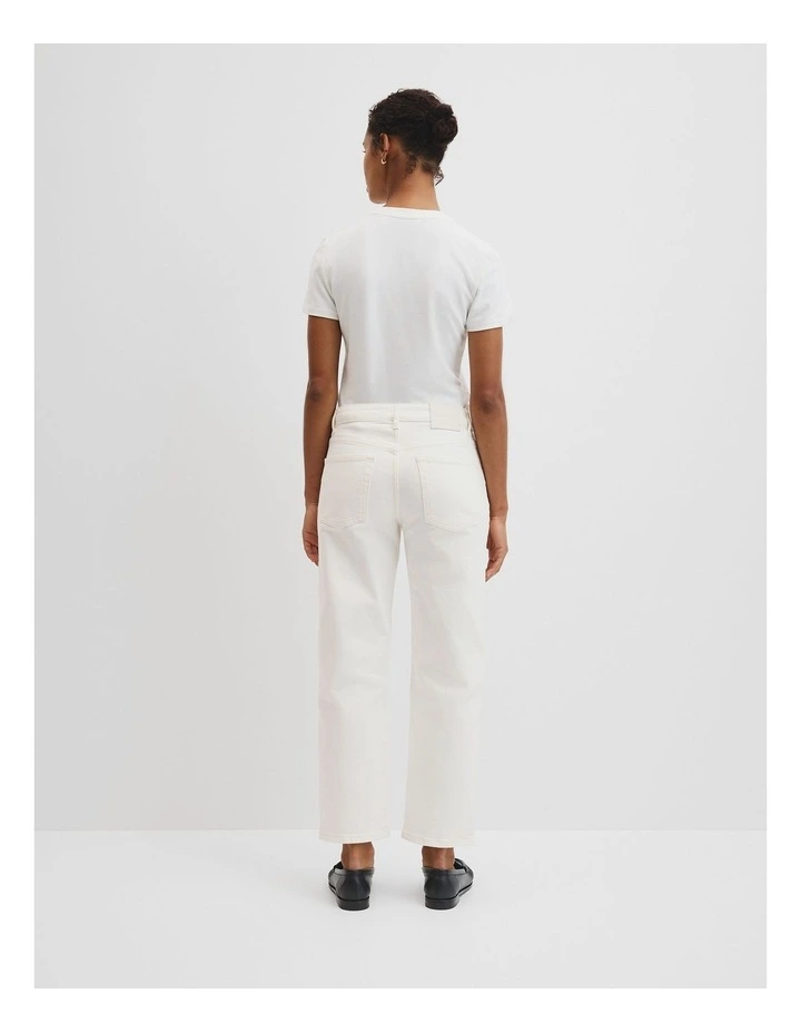 Classic Straight Jean in White image 4