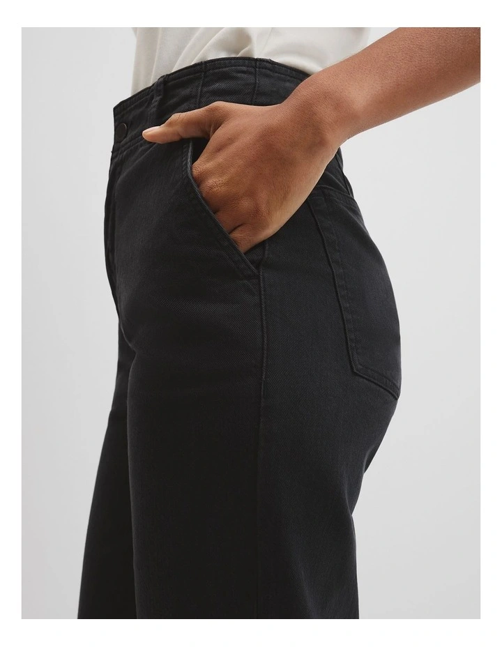 Refined High Rise Slim Jean in Black image 3