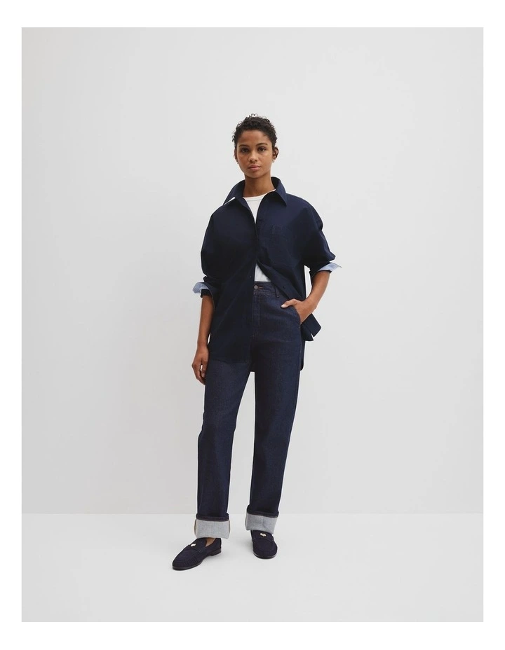 Refined High Rise Slim Jean in Indigo Rinse image 1