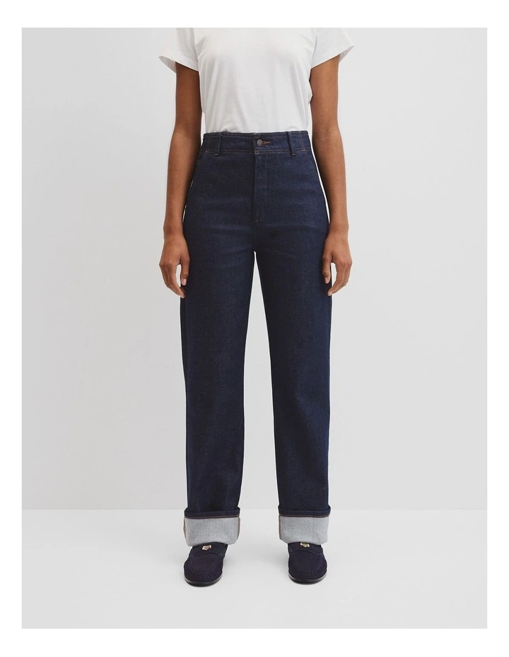 Refined High Rise Slim Jean in Indigo Rinse image 2