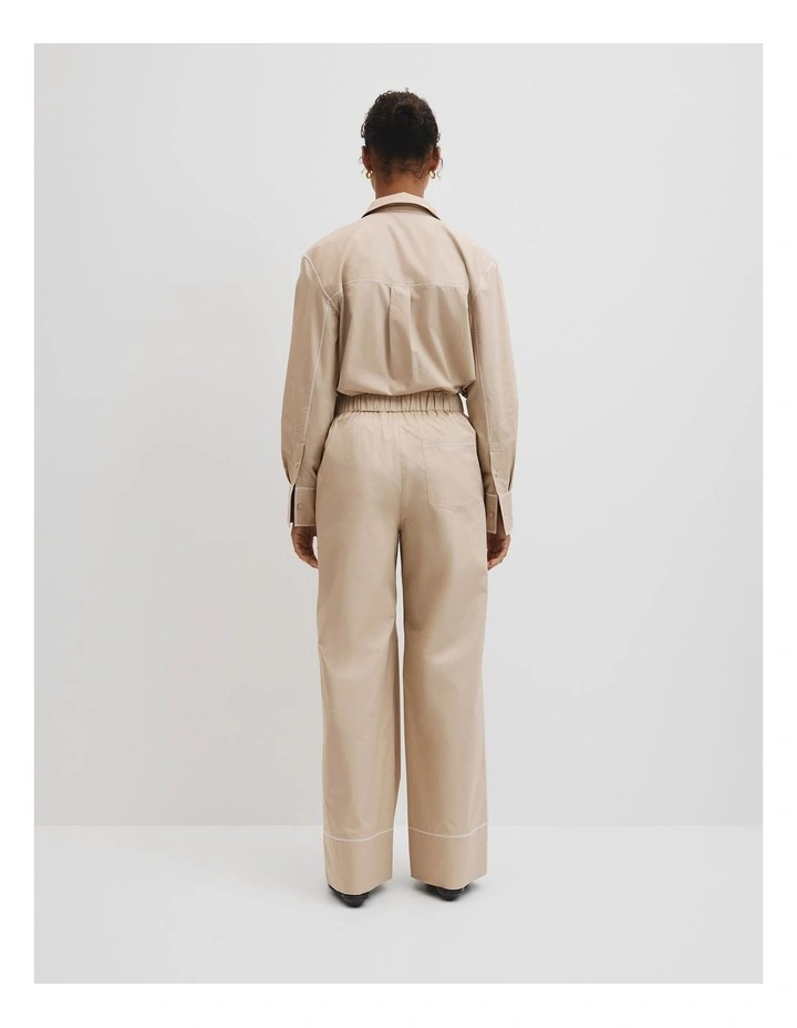 Contrast Stitch Pant in Birch image 4