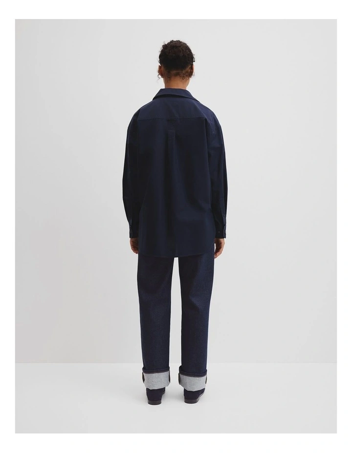 Oversize Oxford Shirt in Eclipse Navy image 4