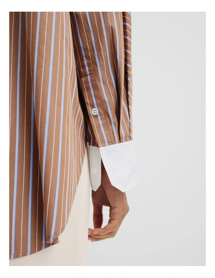 Dolman Striped Shirt in Caramel Stripe image 3